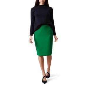 Hobbs Pencil Skirt in Green (NWT)